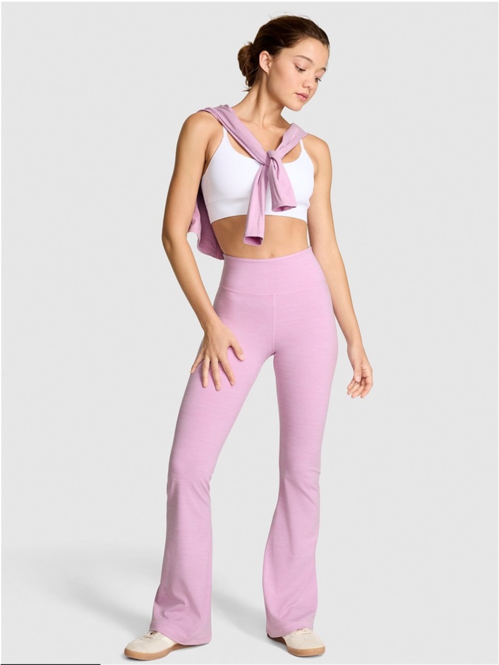 Victoria’s Secret PINK Relay Flare Legging in “Hushed Lilac Marl” XS Regular
